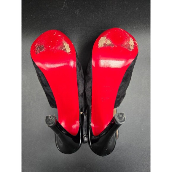 Christian Louboutin Shoes 37 Carlota High Heel Strappy Red Sole Platform Pump - Picture 8 of 10